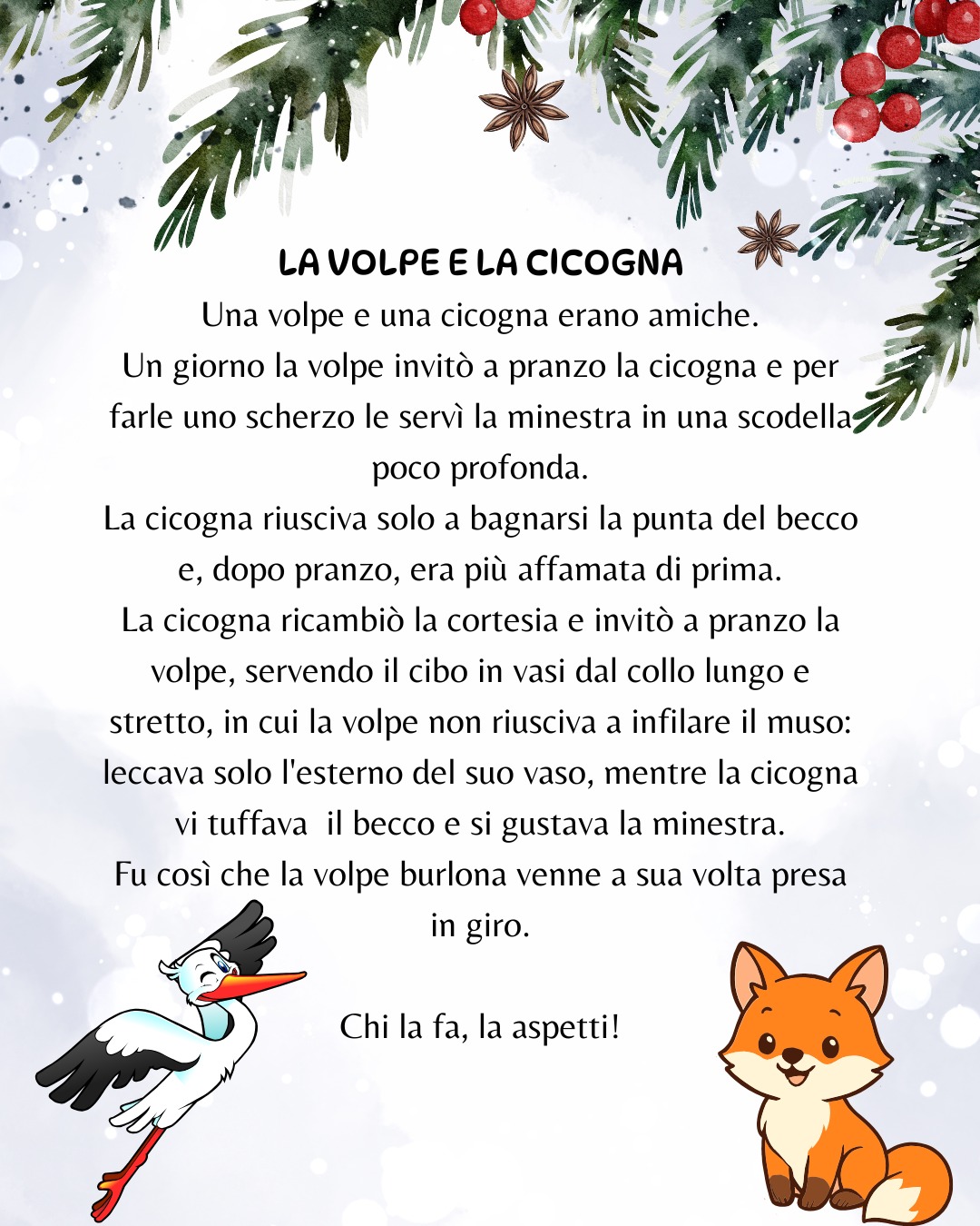 CALENDARIO DELL' AVVENTO - "Favole di Esopo"