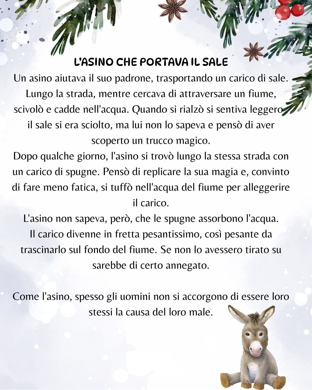 CALENDARIO DELL' AVVENTO - "Favole di Esopo"