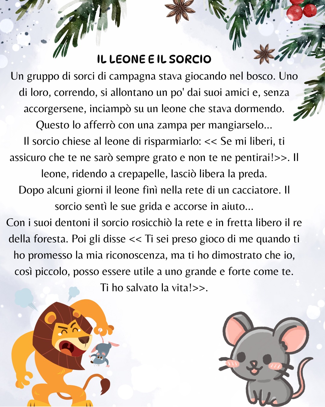 CALENDARIO DELL' AVVENTO - "Favole di Esopo"