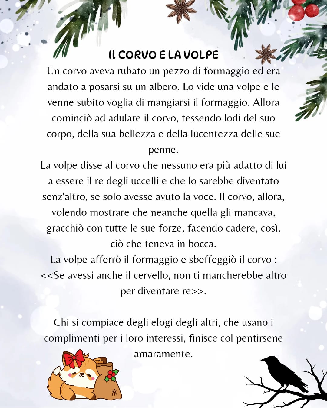 CALENDARIO DELL' AVVENTO - "Favole di Esopo"