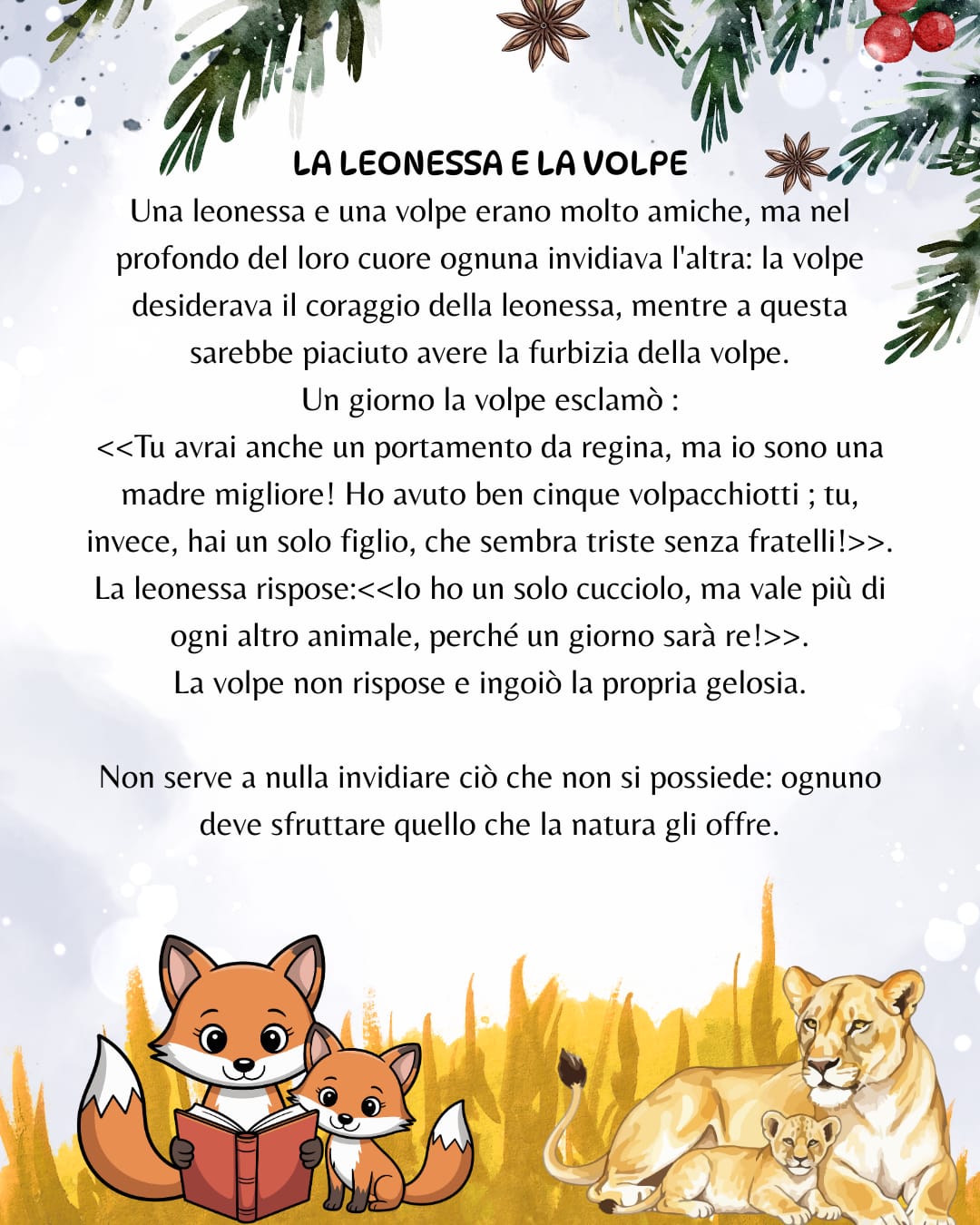 CALENDARIO DELL' AVVENTO - "Favole di Esopo"