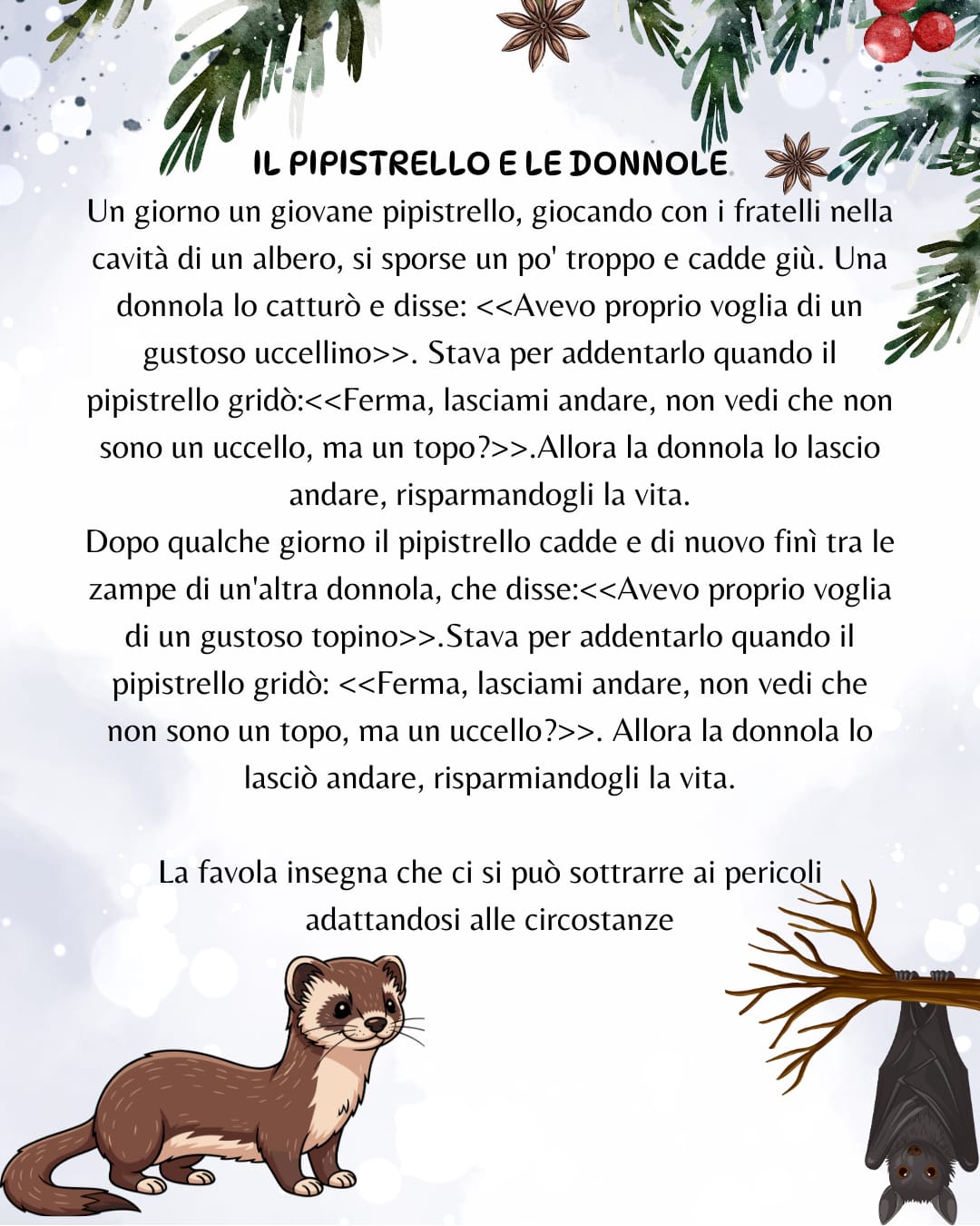 CALENDARIO DELL' AVVENTO - "Favole di Esopo"