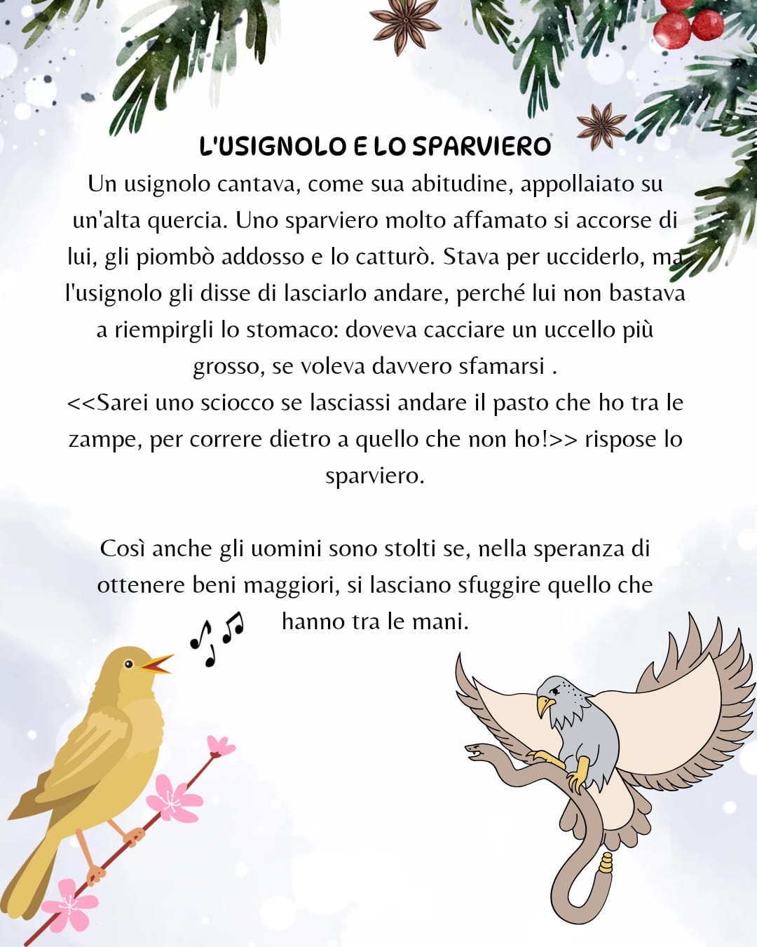 CALENDARIO DELL' AVVENTO - "Favole di Esopo"